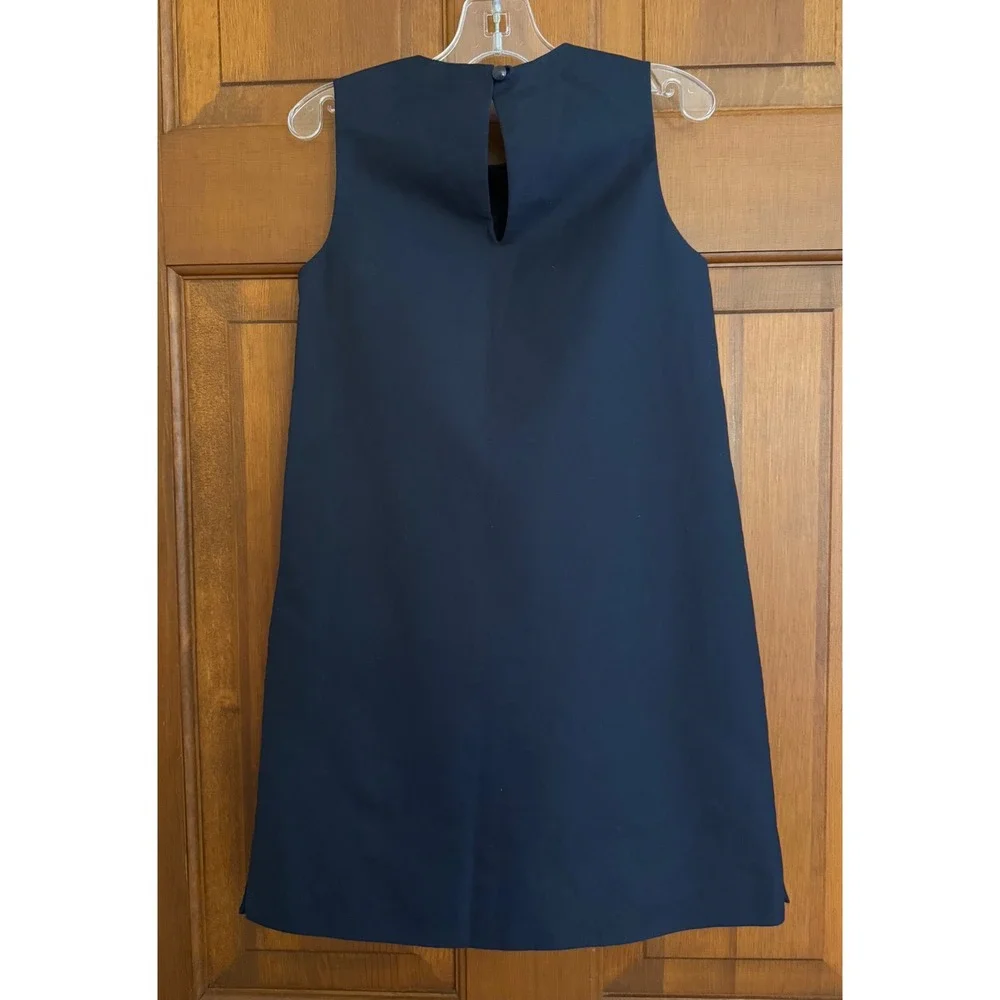 Crewcuts J. Crew Jeweled Dress Girls 7 Navy Sleeveless‎ Side Pockets Party XMAS